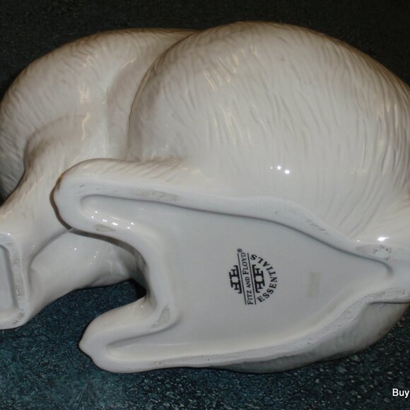 Bunny Rabbit Cookie Jar 11.25" Fitz And Floyd Essentials Fruits CHRISTMAS GIFT! - Picture 10 of 10